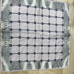 Roberto Cavalli Pink and Black Scarf